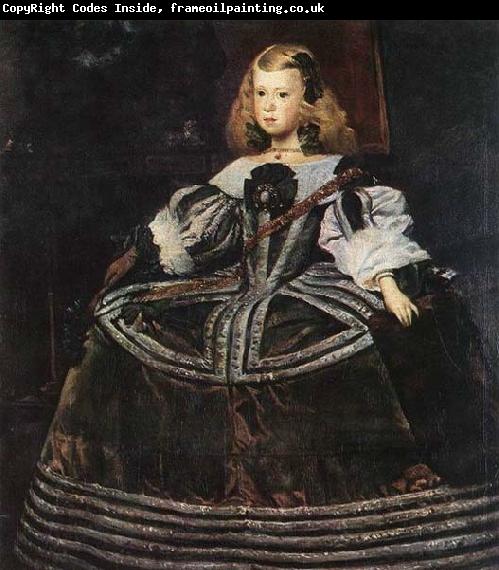 VELAZQUEZ, Diego Rodriguez de Silva y Portrait of the Infanta Margarita